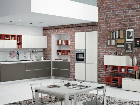 Cucina Moderna Ank angolare di Creo