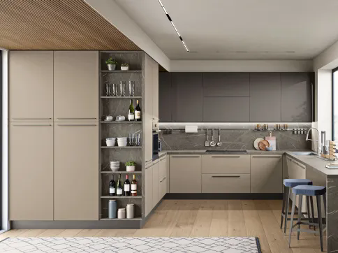Cucina Moderna Color Lab angolare di Creo