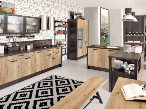Cucina Moderna Kyra con isola di Creo