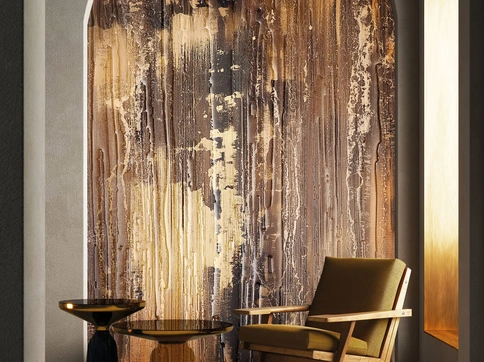 Carta da parati Dance Of Golden Shadows di London Art