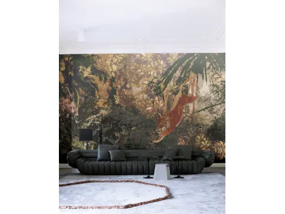 Carta da parati con salto di tigre Gobelin II di London Art