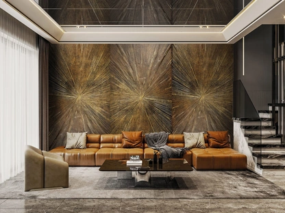 Carta da parati Metal Ray di London Art