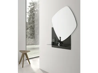 Specchio con mensola in metallo Double Trouble di Target Point