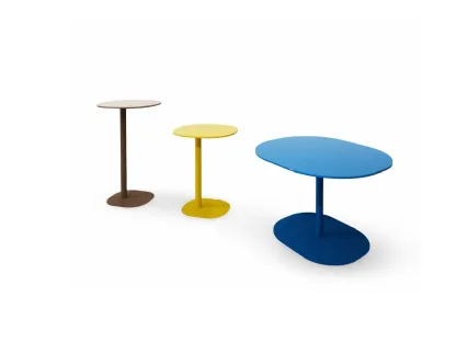 Tavolino Narciso con top in plexiglas e base in metallo di Egoitaliano