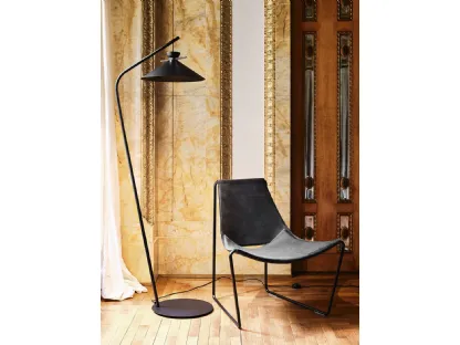 Lampada in metallo verniciato nero Japan Terra di Midj