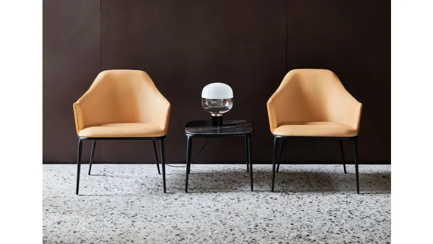 Lampada con diffusore in vetro trasparente e satinato e base in metallo in colore nero e oro Ghost Tavolo di Midj