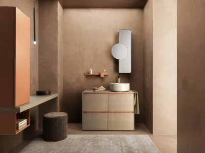 Mobile da Bagno sospeso in Rovere Nordico Quaranta5 02 di Archeda