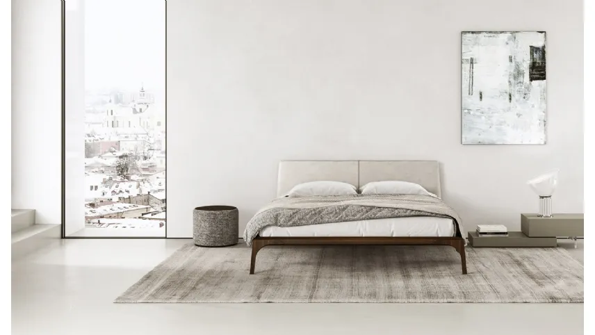 Comodino sfalsato I-Night System in laccato opaco di Presotto