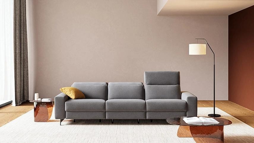 Divano relax lineare Harrison di MorbidLine Salotti