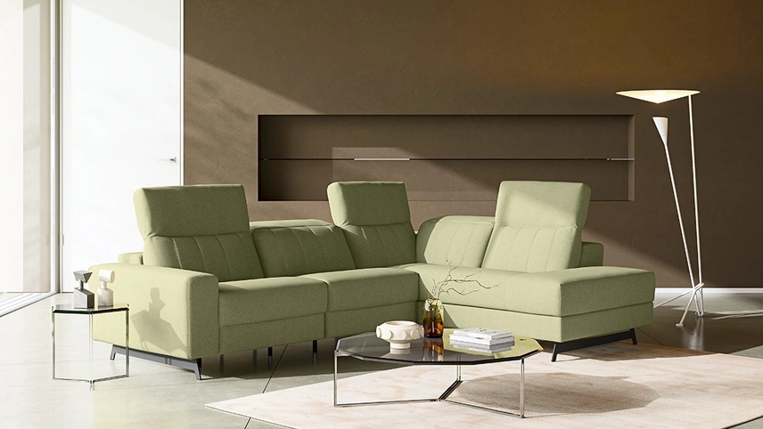 Divano relax angolare Harrison di MorbidLine Salotti