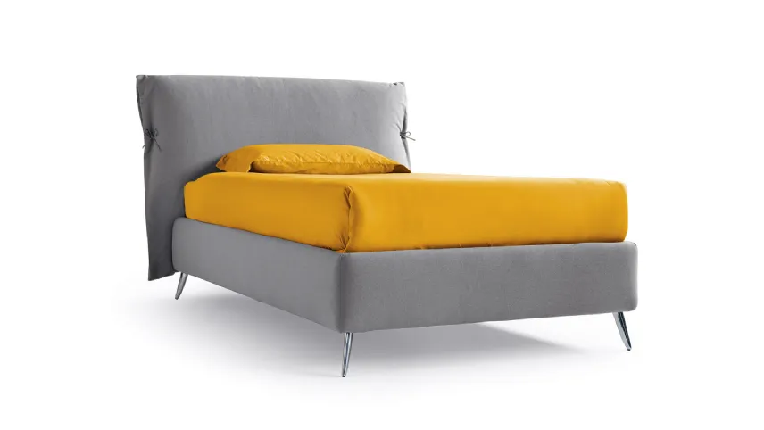 Letto singolo Eden Advance in tessuto imbottito con testiera di Noctis