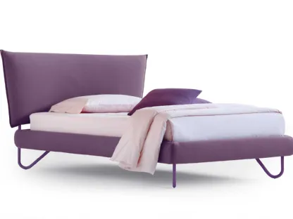 Letto singolo in tessuto con testiera Hug 04 Soft di Noctis