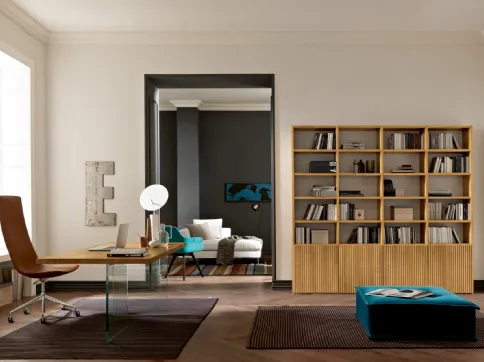 Libreria a muro in legno Mixer 11 di FGF Mobili