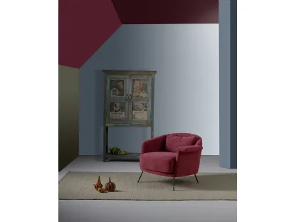 Poltroncina di design in pelle Bluma di Egoitaliano