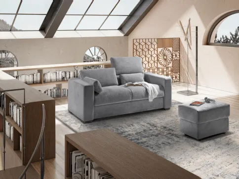Divano Letto lineare in tessuto Denver de Il Benessere