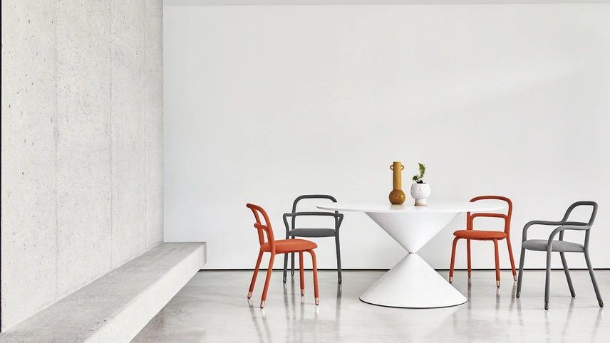 Sedia imbottita Pippi di Midj