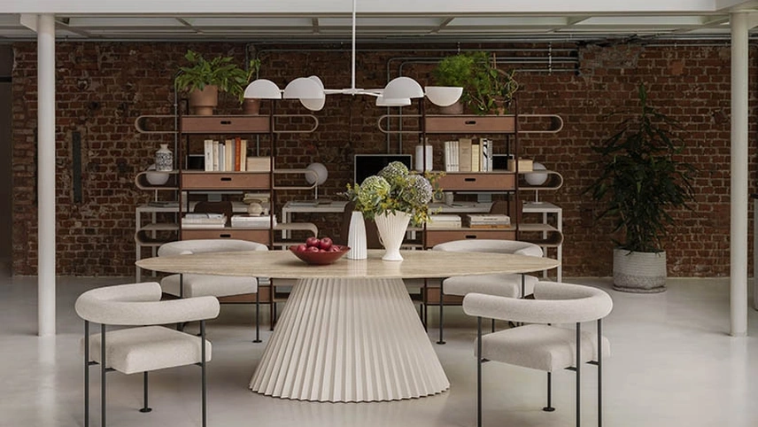 Sedia Qua-ndo in tessuto e metallo di Midj