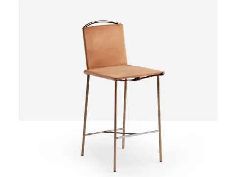 Sgabello Rem in cuoio di Midj