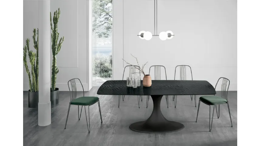 Tavolo Calice con top in vetro Target Point