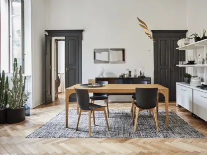 Tavolo allungabile in rovere naturale Cargo di Colico