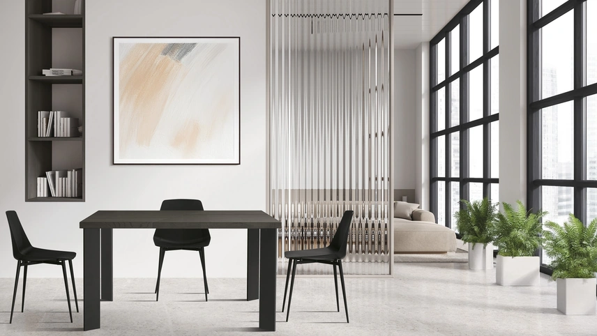 Tavolo Zenit in rovere e metallo di FGF Mobili