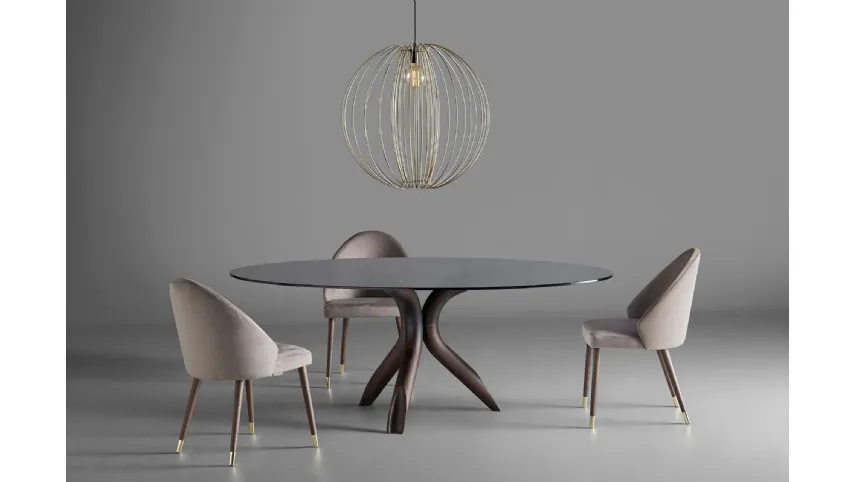 Tavolo Plié con top in vetro di Colico