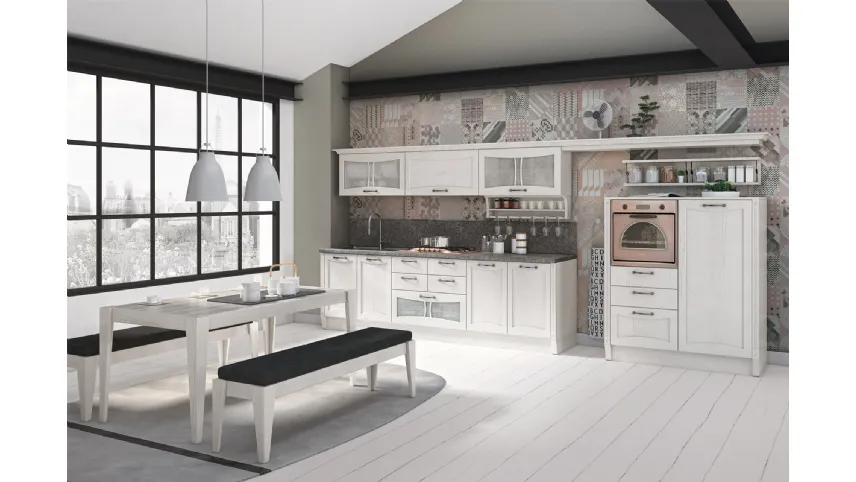 Cucina Classica Aurea lineare di Creo