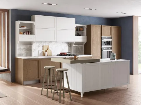 Cucina Classica Contempo con isola in legno di Creo