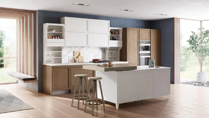 Cucina Classica Contempo con isola in legno di Creo