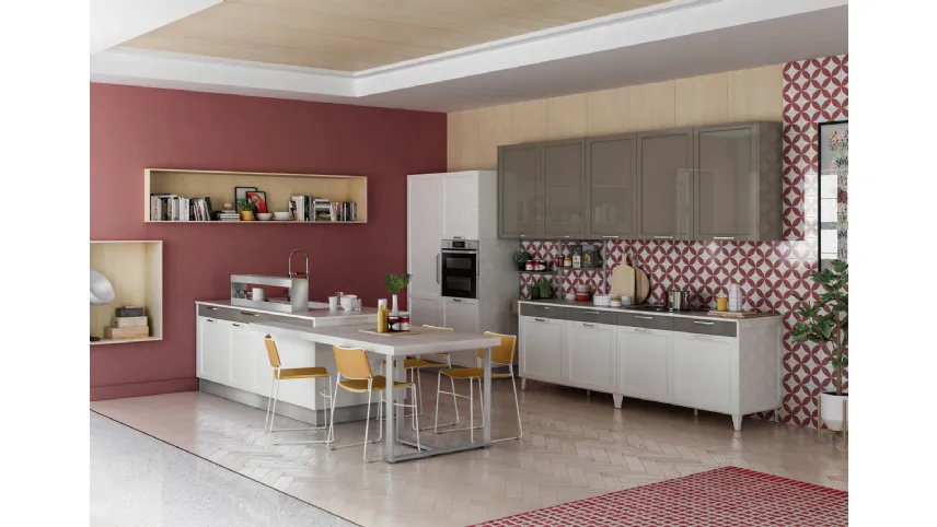 Cucina Classica Contempo con penisola di Creo