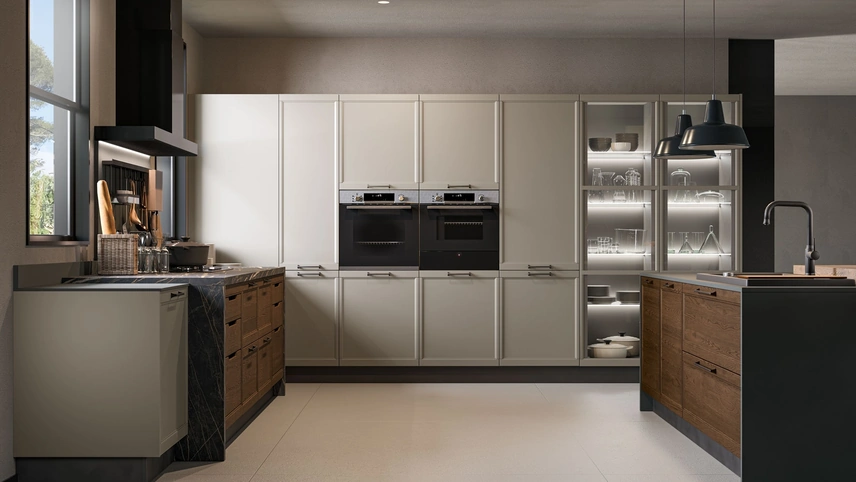 Cucina Classica con isola Flavour 13 di Lube