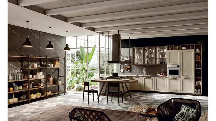 Cucina Classica ad angolo Opera in legno massello di Astra