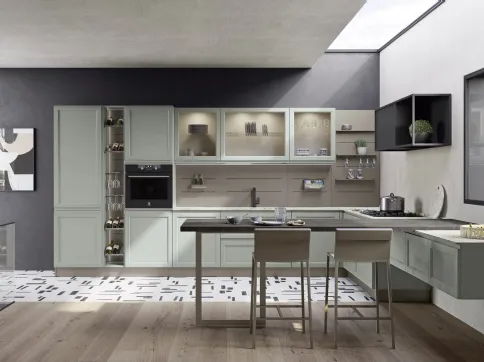Cucina Classica Selma con penisola di Creo