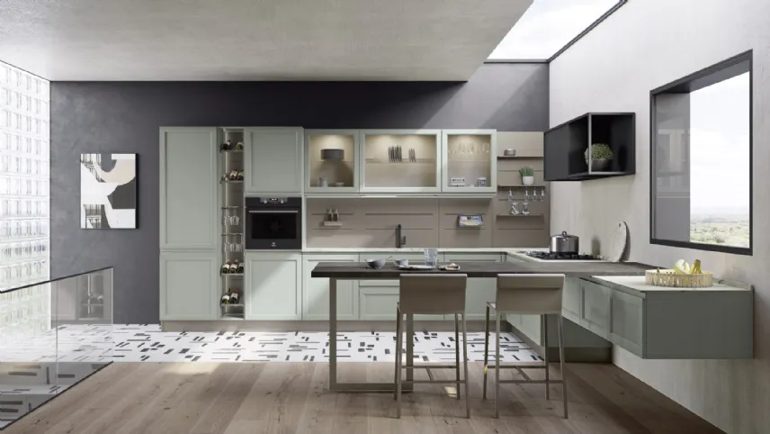 Cucina Classica Selma con penisola di Creo