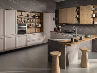 Cucina Design Mood 02 in legno verniciato Conchiglia di Astra