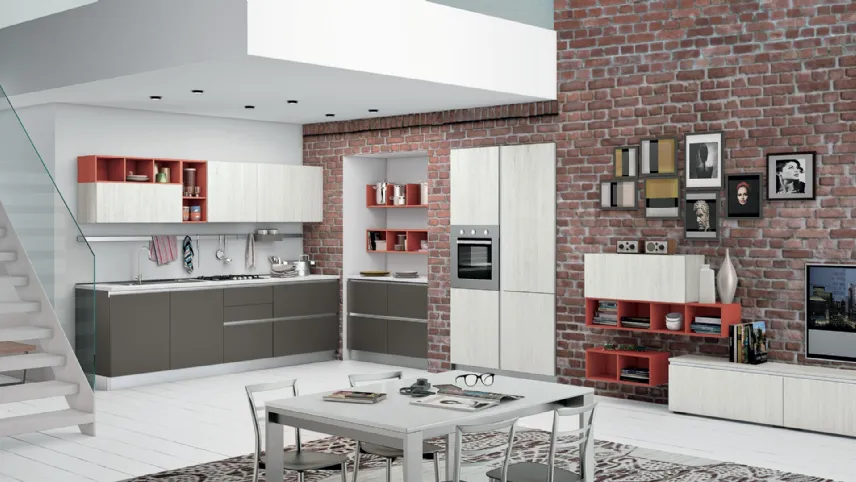 Cucina Moderna Ank angolare di Creo