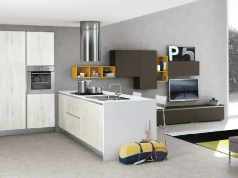Cucina Moderna Ank Rovere Bianco di Creo