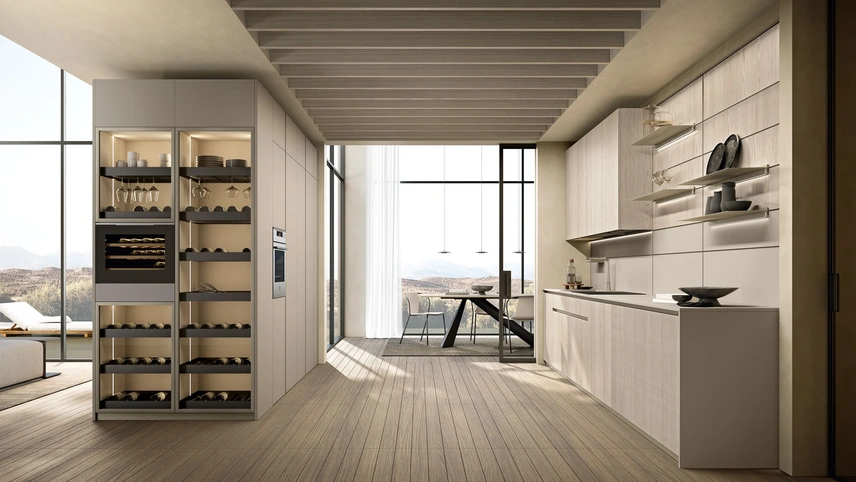 Cucina Moderna lineare Bera 08 di Lube