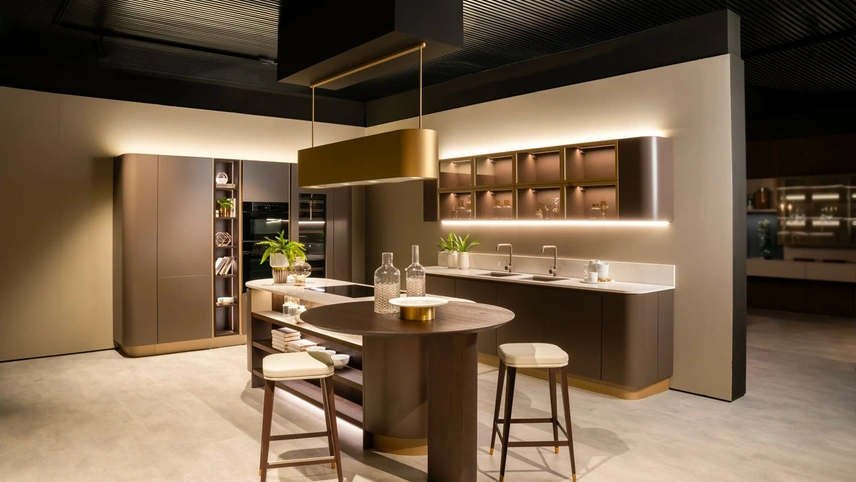 Cucina Moderna con isola Clover Design 00 di Lube