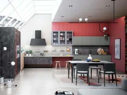Cucina Jey Feel Stone Black e Grigio di Creo