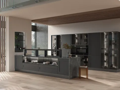 Cucina Moderna con penisola Gallery 15 di Lube