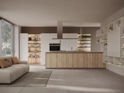 Cucina Moderna con penisola Immagina 07 di Lube
