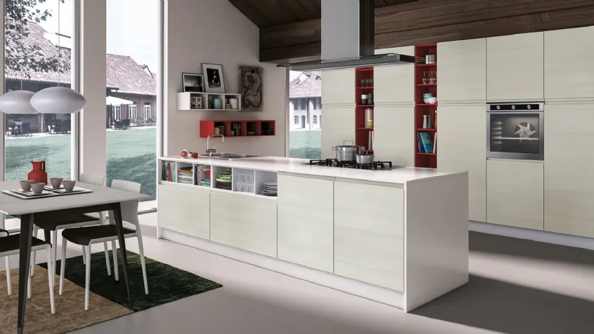 Cucina Moderna Jey Feel con isola di Creo