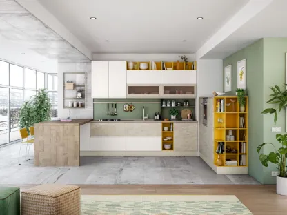 Cucina Moderna Jey Feel con penisola di Creo