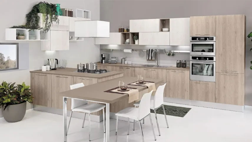 Cucina Moderna Kyra con penisola di Creo
