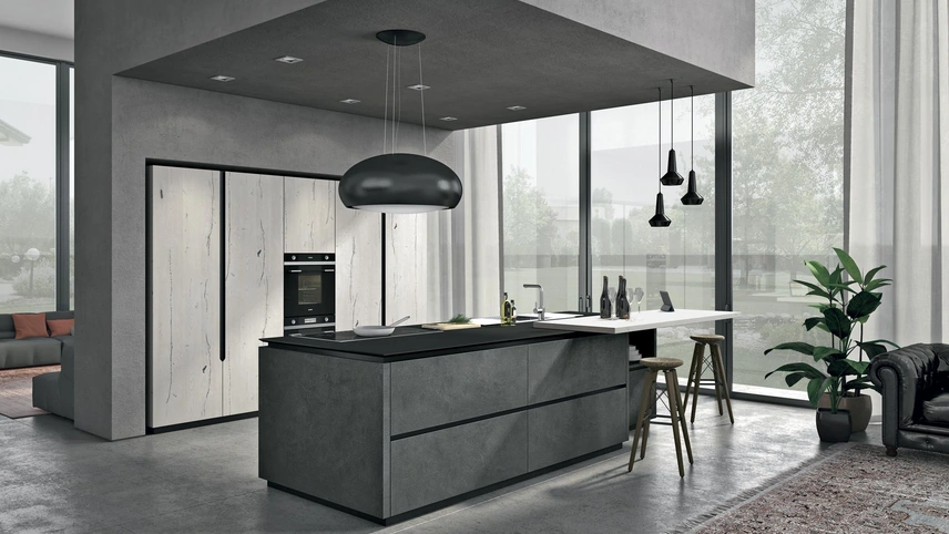 Cucina Moderna con isola Oltre 05 di Lube
