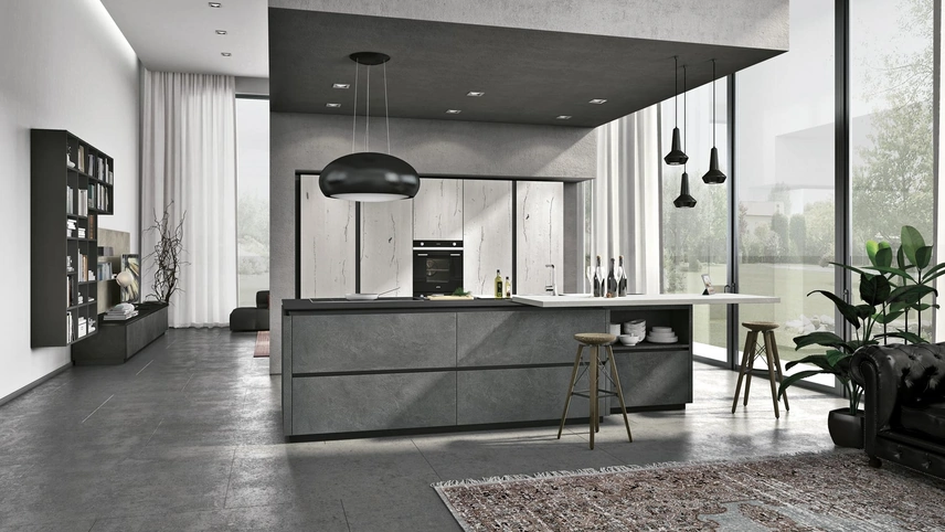Cucina Moderna con isola Oltre 05 di Lube