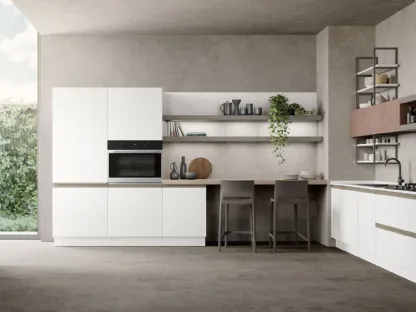 Cucina Moderna ad angolo Unica 02 di Lube