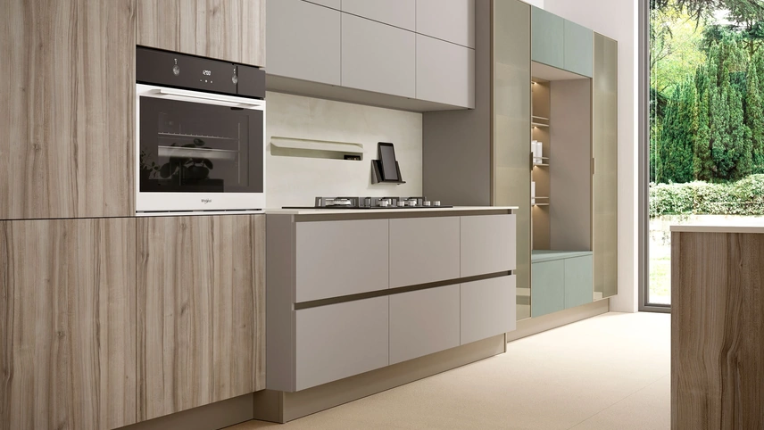 Cucina Moderna con isola Unica 14 di Lube