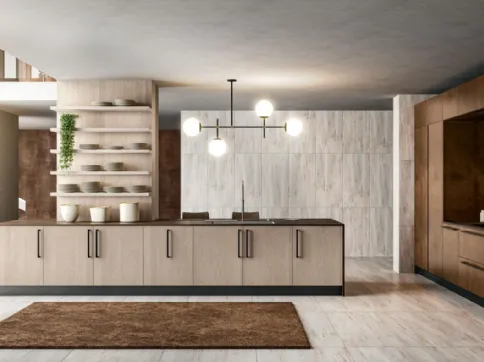 Cucina Moderna con isola Clover Design 05 di Lube